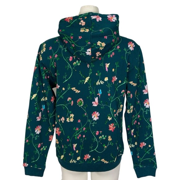 Hill House The Allie Zip Up Sweatshirt S Moody Floral Long Sleeve Hoodie Pockets - Picture 2 of 13